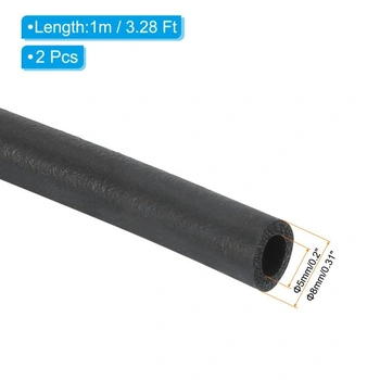 PATIKIL 2 kusy penovej izolácie na potrubie, vnútorný priemer 5 mm x vonkajší priemer 8 mm, 1 m, pre
