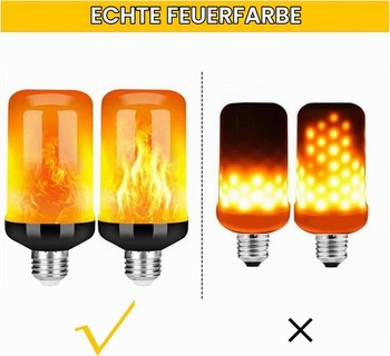 LED plamenné lampy s diaľkovým ovládaním, 16 RGB farieb a 4 režimy – E27 plamenná lampa pre vonkajšie