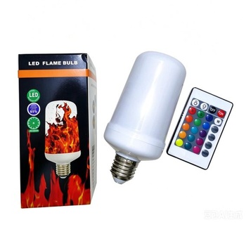LED plamenné lampy s diaľkovým ovládaním, 16 RGB farieb a 4 režimy – E27 plamenná lampa pre vonkajšie