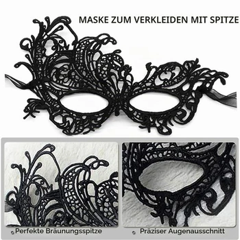 Maškarná maska ​​pre páry, mužov a ženy, benátska maska ​​na Halloween, čipková maska, kostým,