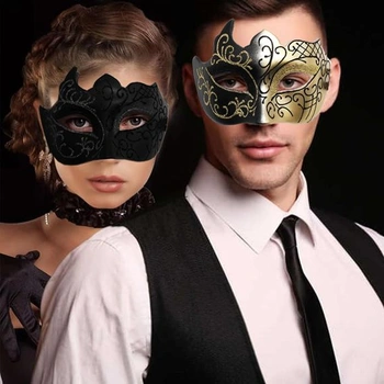Maškarná maska ​​pre páry, mužov a ženy, benátska maska ​​na Halloween, čipková maska, kostým,