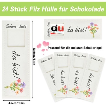 24 plstených čokoládových cukríkov, svadobné darčeky 