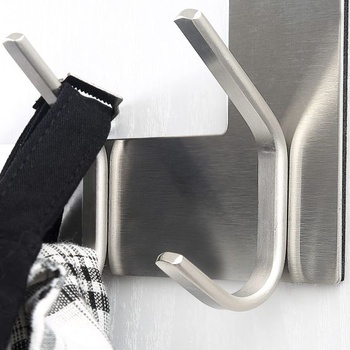 Dveřní háčky Dseap – pro dveře do tloušťky 4,5 cm, nerezový dveřní věšák, lišta na háčky, ramínko
