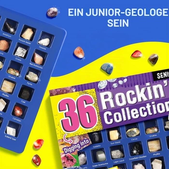 Byncceh 36dielna detská sada krištáľových minerálov s drahokamami a kameňmi, geologická sada pre dievčatá a