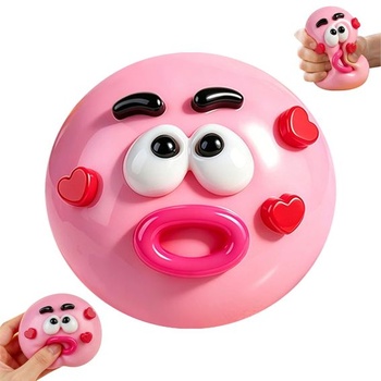 JSTHHTT Taba Squishy Fidget Toys, senzorické hračky s mnohými výrazmi tváre, zábavné a mäkké