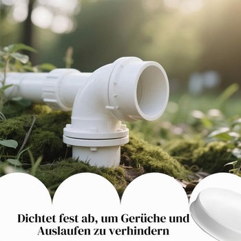 Zásuvková zástrčka DN 110 mm pre kryt vetracieho potrubia Ø 110 mm, kryt PVC potrubia, kryt