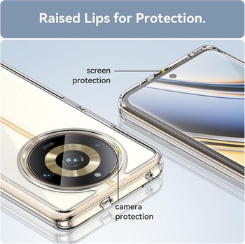 Pouzdro Captor Realme 11 Pro / 11 Pro Plus, průhledný tekutý silikon - ultratenké ochranné pouzdro