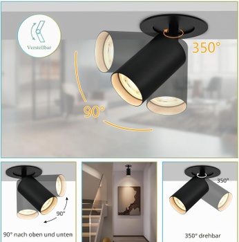 BOYIR 2 x LED stropní zářič černá GU10