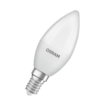 LED žiarovka Osram LED STAR CLASSIC B60 FR, E14, klasický tvar mini sviečky, biela, 7,5 W, 806 lm,