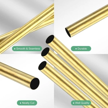 M METERXITY 3 kusy mosadznej rúrky 300 mm, vonkajší priemer 8 mm, hrúbka steny 0,2 mm, bezšvová