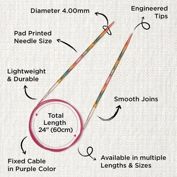 Kruhové pletacie ihlice KnitPro Symfónia 60 cm | 4 mm