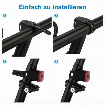 Sada zadných LED svetiel na bicykel, predné a zadné, dobíjacie, USB-C, svetlo na bicykel