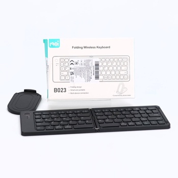 Skladacia klávesnica Aolso, dobíjacia bezdrôtová mini klávesnica pre iOS, Android, Windows, QWERTZ,