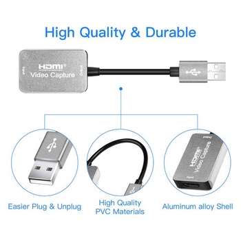 Záznam videa přes HDMI, karty pro záznam zvuku a videa, HDMI na USB 2.0, nahrávání v rozlišení