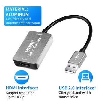Záznam videa přes HDMI, karty pro záznam zvuku a videa, HDMI na USB 2.0, nahrávání v rozlišení