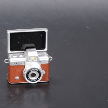 Retro mini digitálny fotoaparát, 1,3-palcový mini fotoaparát na kľúčenku s bleskom, fotoaparát s
