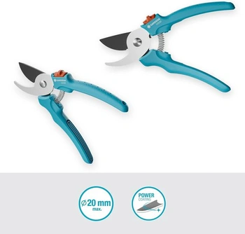 Záhradné nožnice Gardena EasyCut, obtokové strihanie, priemer strihania 20 mm, ergonomické rukoväte,