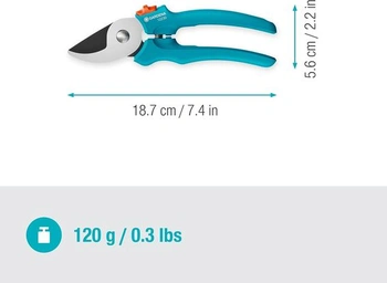 Záhradné nožnice Gardena EasyCut, obtokové strihanie, priemer strihania 20 mm, ergonomické rukoväte,
