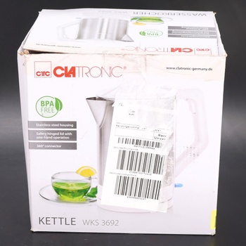 Nerezová kanvica Clatronic® | 1,5 litra | Bez BPA | Ovládanie jednou rukou | Puzdro z nerezovej