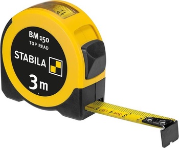 Vreckový zvinovací meter STABILA BM 150, 3 m, meter s metrickou stupnicou, priezor pre priame odčítanie,