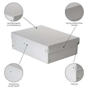 FALKEN PureBox Pre bezkyselinový, odolný voči starnutiu, výška 100 mm, DIN A4 | 1 kus, výška: 100