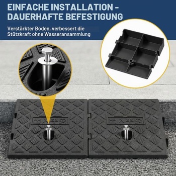 2 kusy nájezdových ramp, 25×27×7 cm, nájezd pro invalidní vozíky, 2 kusy 25×27×7 cm