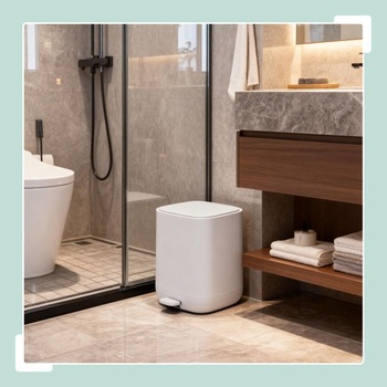 Odpadkový kôš Relaxdays, 9 l, mechanizmus tlmeného zatvárania, tmavo šedý