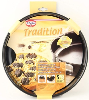 Dr. Oetker forma s odnímateľným dnom Ø 28 cm, forma na pečenie s plochým dnom, okrúhla tortová forma