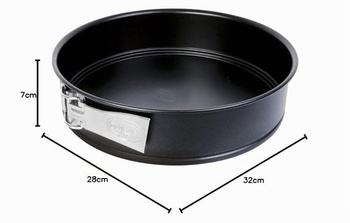 Dr. Oetker forma s odnímateľným dnom Ø 28 cm, forma na pečenie s plochým dnom, okrúhla tortová forma