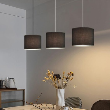 Čierne tienidlo pre závesnú lampu E27 30 cm