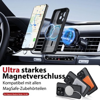 Magnetické puzdro Dizn pre Xiaomi Redmi Note 14 4G: 2 ochranné fólie na displej, medzinárodná verzia