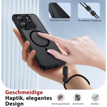 Magnetické puzdro Dizn pre Xiaomi Redmi Note 14 4G: 2 ochranné fólie na displej, medzinárodná verzia