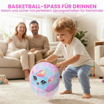 JoyCat Tichá vnútorná futbalová basketbalová lopta pre batoľatá, dinosaurus a jednorožec plyšová lopta –