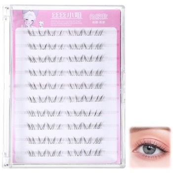 80 kusov Manga riasové predlžovanie 4-6 mm prírodné riasy zhluk anime riasy
