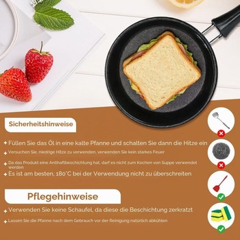Panvica na vajcia HERCHR, mini panvica na vajcia a omeletu, nepriľnavá mini panvica na jedno vajce, panvica