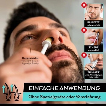 12 voskových tyčiniek na odstraňovanie chĺpkov z nosa a uší | Hygienický a dlhotrvajúci spôsob