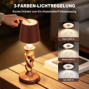 ICARE LED nástavec na lahev s dobíjecími světly, hnědý