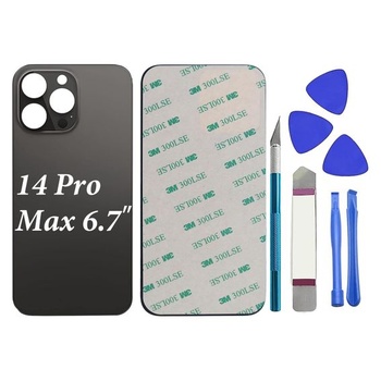 Výmena zadného skla pre iPhone 14 Pro Max (6,7 palca) so sadou opravného náradia (grafit)