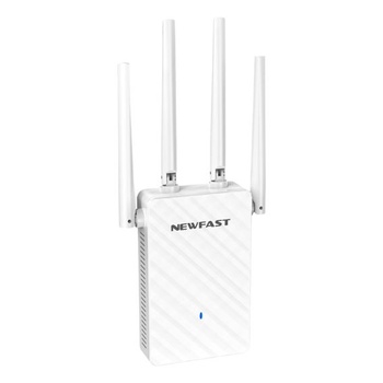 NEWFAST RE516 N300 WLAN opakovač, 2,4 GHz, WLAN zosilňovač so 4 anténami, LAN port