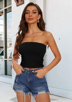 Dámsky top bez ramienok, letný, skrátený, tunika, tielko, bez rukávov, slim fit, vesta, veľkosť M,