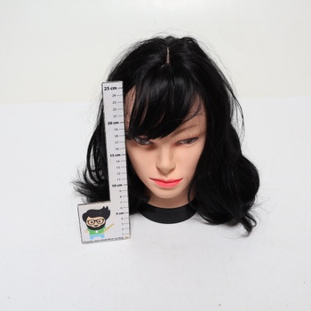 Krátka parochňa Sofiyan, prírodná čierna bob parochňa s ofinou, 38 cm syntetická parochňa pre ženy,