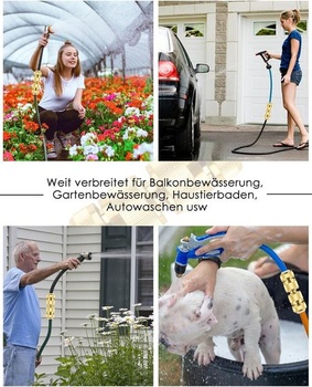 Konektor záhradnej hadice, konektor hadice ERKOON 1/2 palca mosadzný konektor hadice, dvojitá