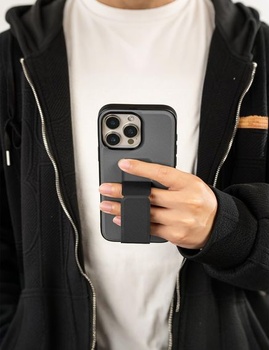 Puzdro X-level pre iPhone 16 Pro, nastaviteľný stojan, šedé