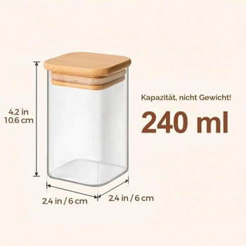 Sada skleněných dóz ComSaf - 6 x 240 ml