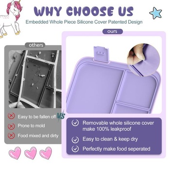 Bento Boxy, dětský obědový box s více přihrádkami pro chlapce, dívky, děti, dospělé, do práce, do