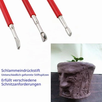 CESFONJER 3dielna sada kovových guličiek, nerezová oceľ, nástroj pre domácich majstrov z hliny, keramiky,