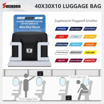 40x30x10cm Lufthansa KLM Air France Jet 2 Příruční zavazadlo do letadel, Voděodolná cestovní taška