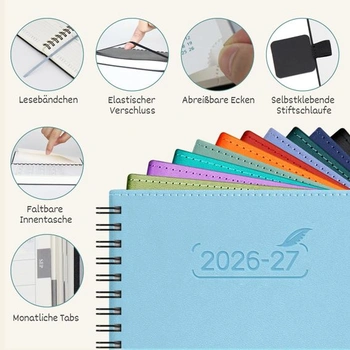 BEZEND Kapesní kalendář 2026 2027 Malý týdenní kalendář A6 15,5 x 9 cm A6 15,5 x 9 cm 2026 - 2027