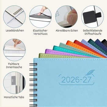 BEZEND Vreckový kalendár 2026 2027 Malý týždenný kalendár A6 15,5 x 9 cm A6 15,5 x 9 cm 2026 - 2027