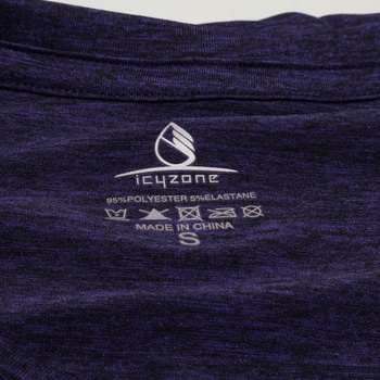 icyzone Dámské sportovní fitness tričko s krátkým rukávem, výstřihem do V Běžecké tričko s krátkým